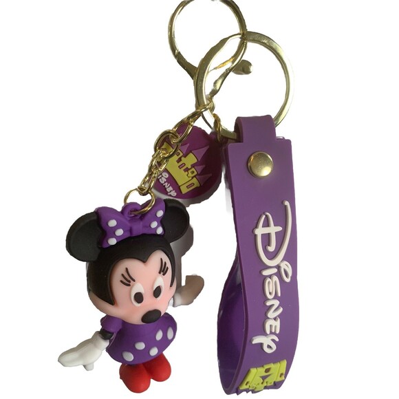 Disney Minnie Mouse 3D PVC Bags Hanger Pendant Key chain Key Ring Purse Charm - Picture 6 of 8